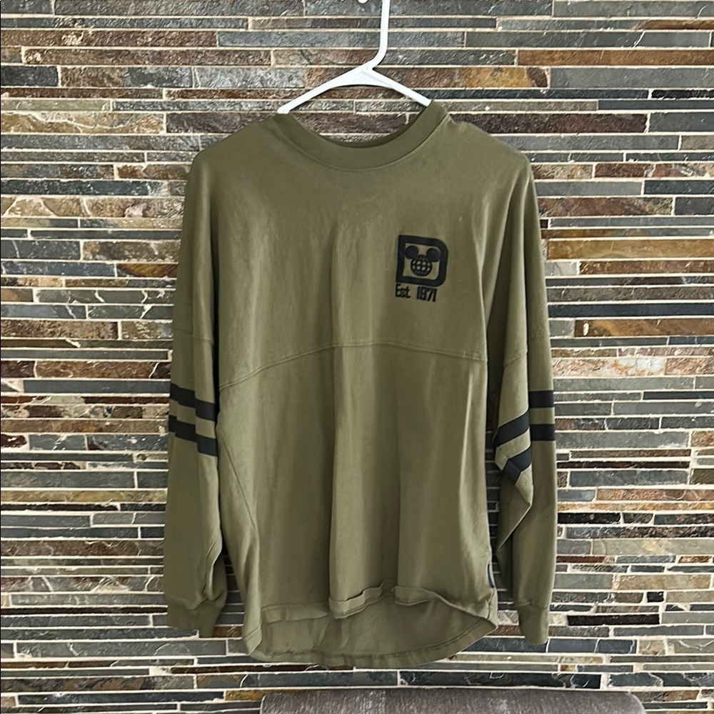 Olive Green Disney spirit jersey Black Stripes